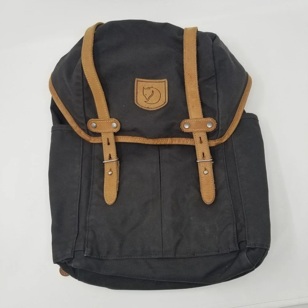 Fjallraven Rucksack No.21 Medium Wax Canvas G-1000 Backpack Brown - Picture 2 of 16